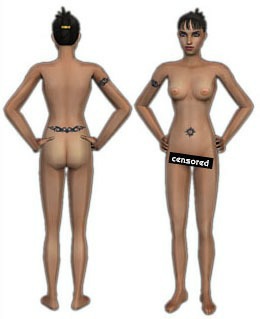 The Sims skin white tattoo Download