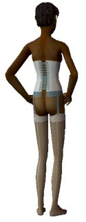 The Sims female teen victorian underbreast corset white with blue 1 2 Download
