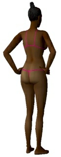 The Sims 2 - female adult mini swim suite pink -back- Download