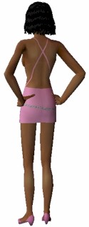 The Sims 2 - female adult minidress rose -back- Download